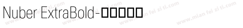Nuber ExtraBold字体转换